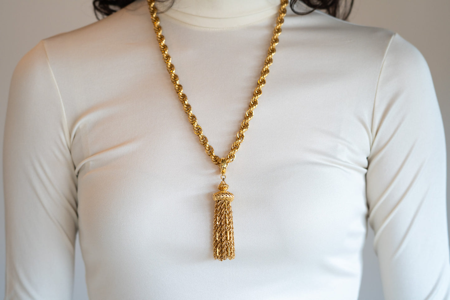 Vintage Monet Tassel Necklace