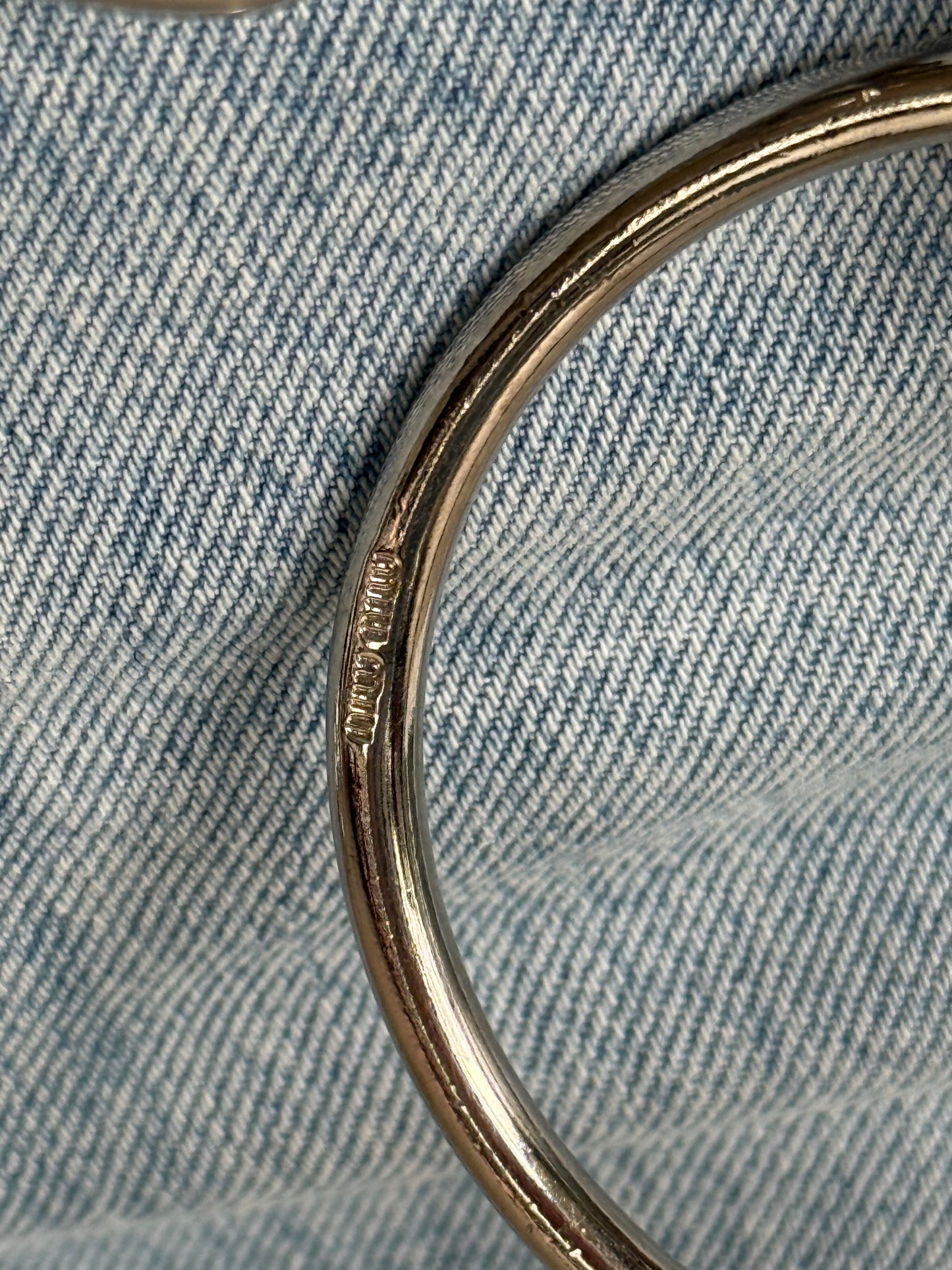 Vintage Miu Miu Powder Blue Suede Circle Ring Belt