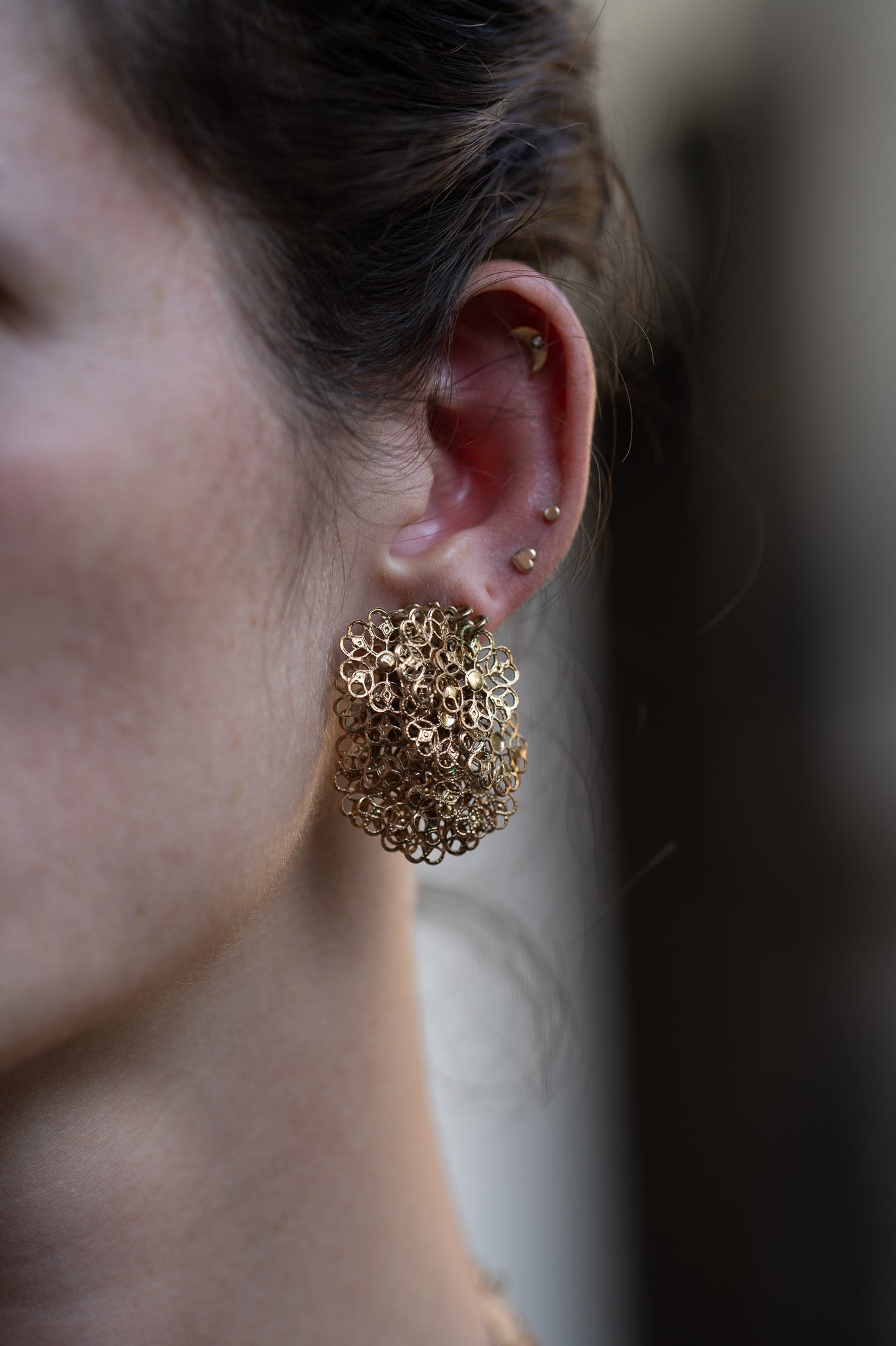 Vintage Vendome V-Neck Filigree Necklace + Earring Set