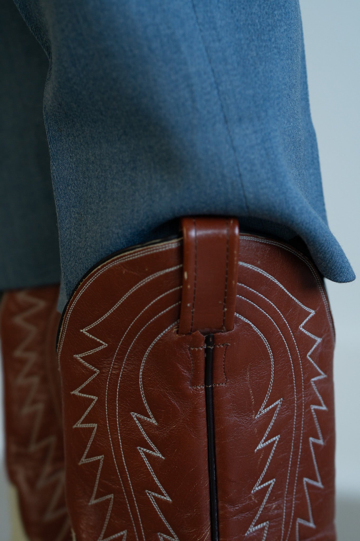 Vintage Two Tone Brogue Cowboy Boots