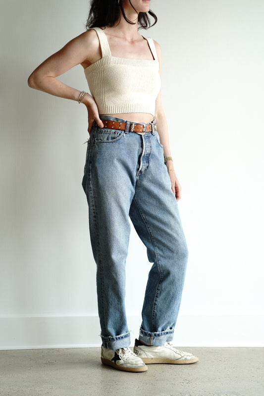 Vintage 90s Double RL Distressed Boyfriend Denim Jeans
