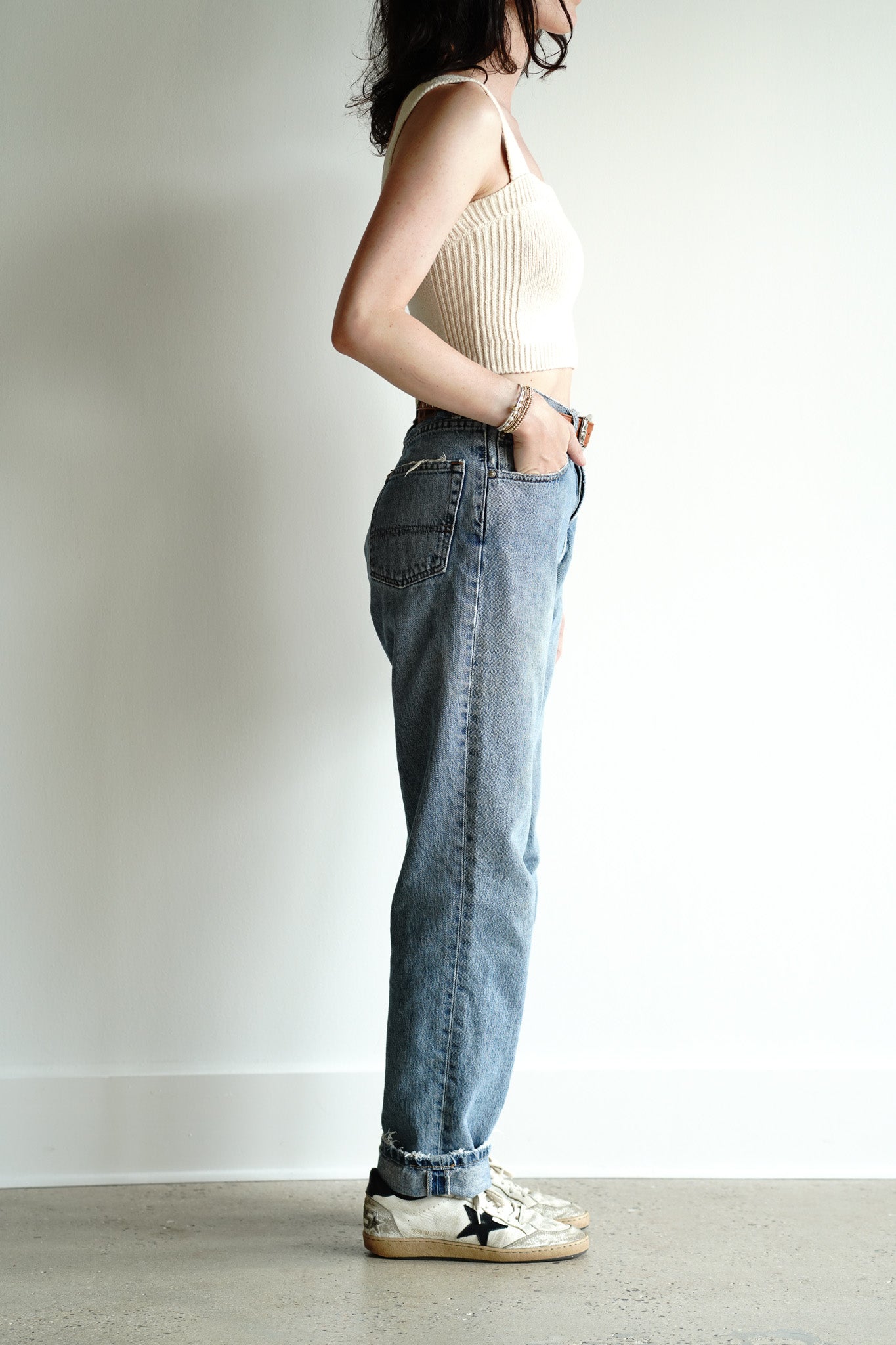 Vintage 90s Double RL Distressed Boyfriend Denim Jeans