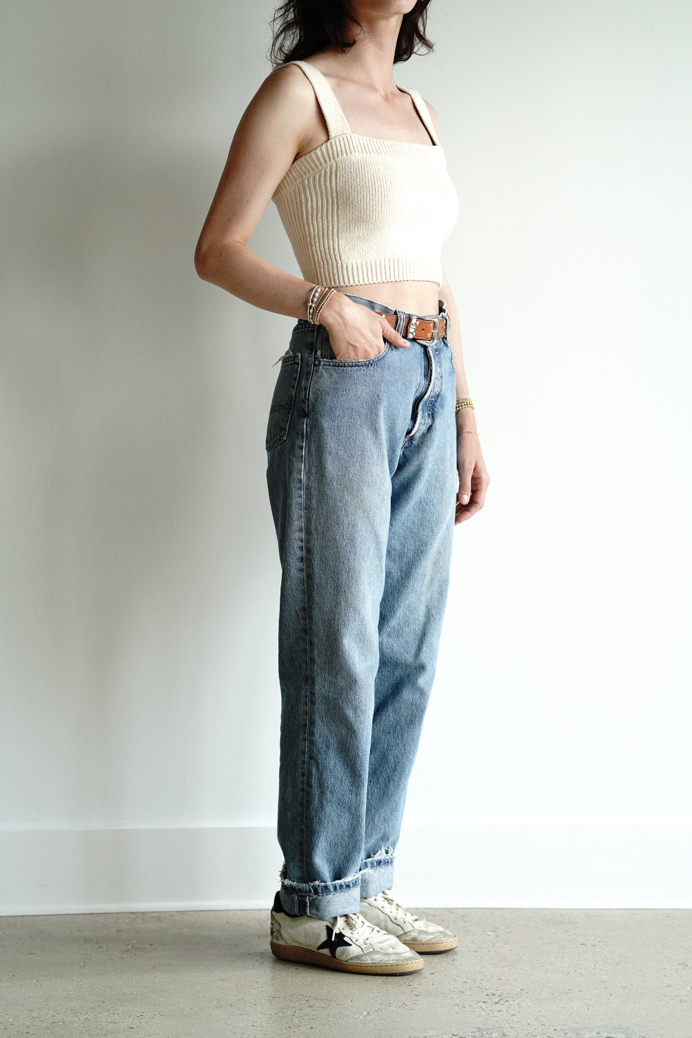 Vintage 90s Double RL Distressed Boyfriend Denim Jeans