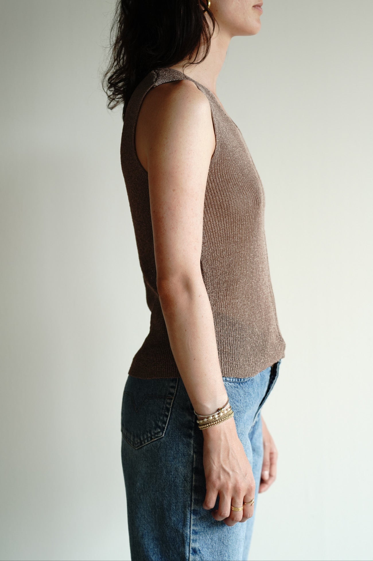 Vintage 90s Open Knit Slinky Top