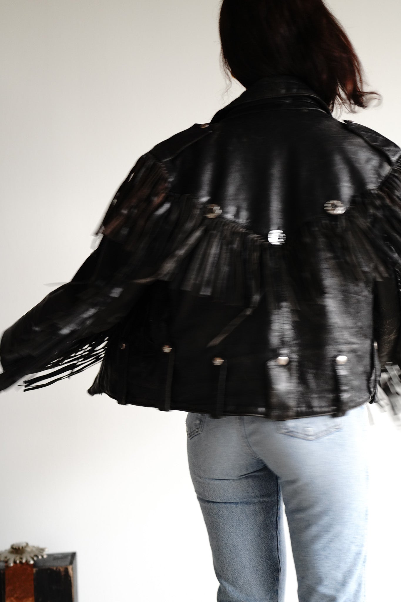 Vintage 70s Fringe Leather Moto Jacket