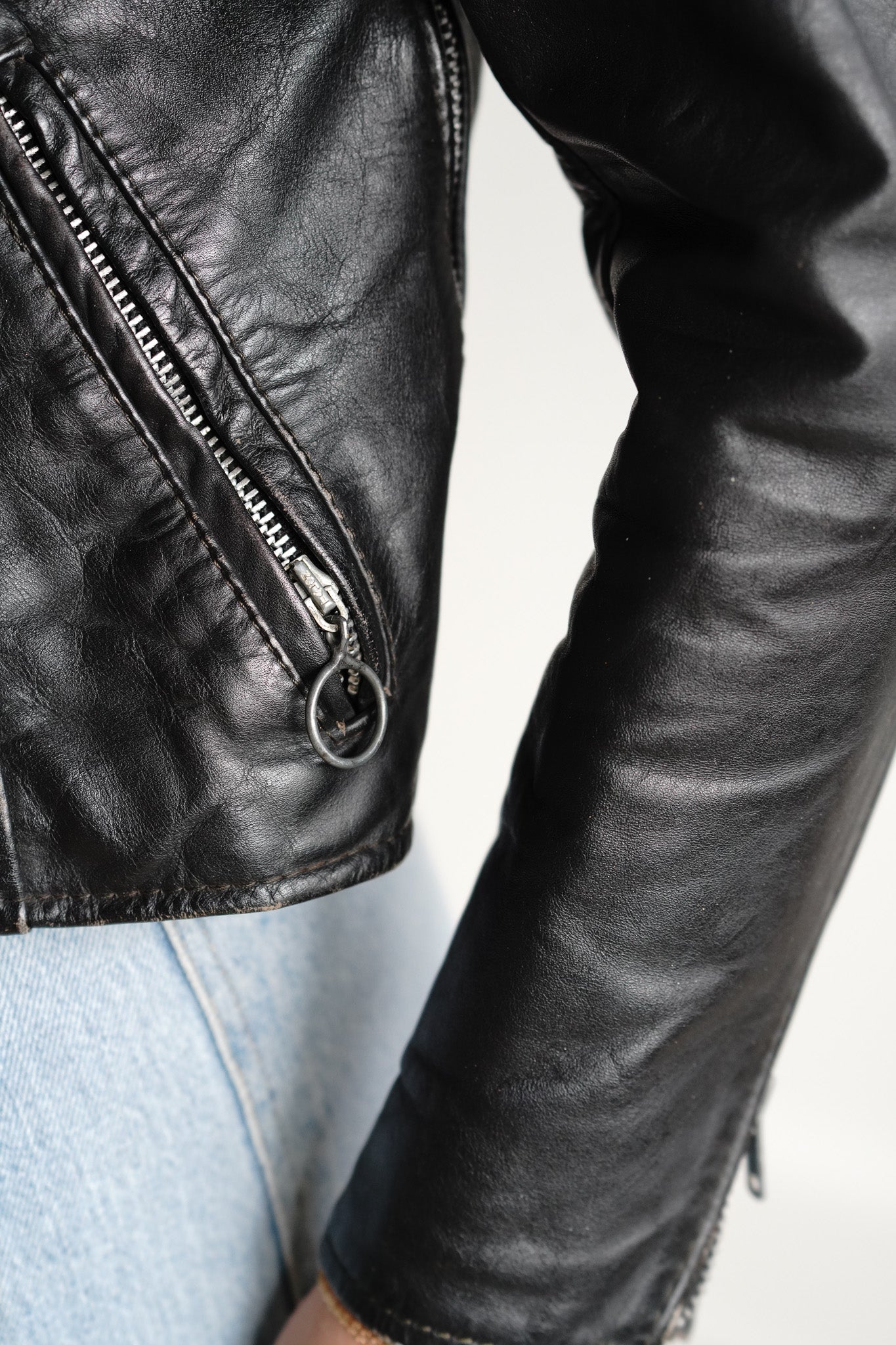 Vintage 80s Cafe Racer Moto Jacket