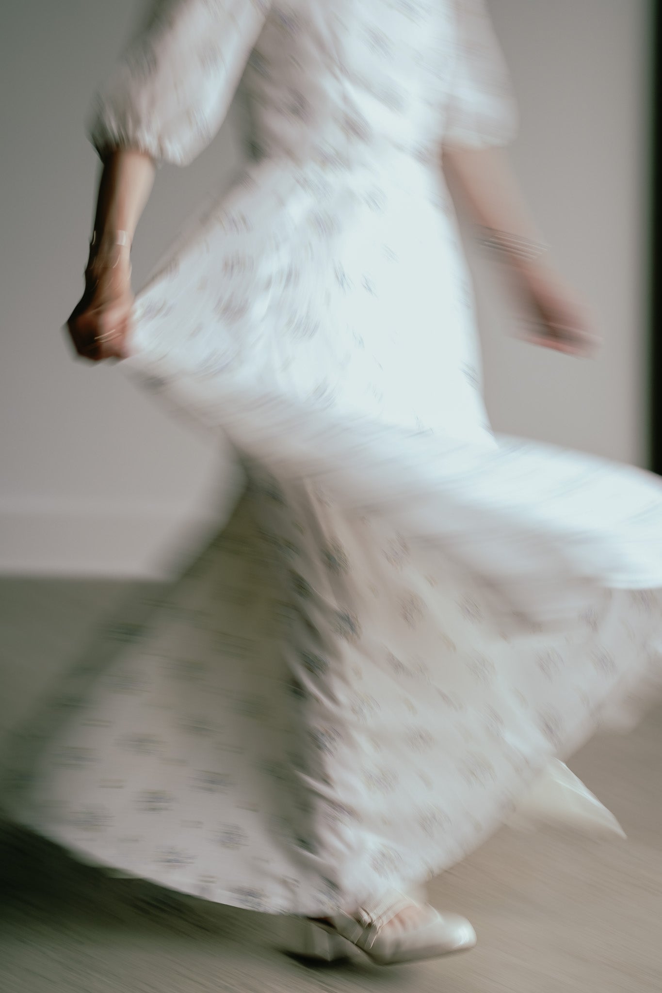 Vintage 70s Authentic Handmade Floral Prairie Cotton Gauze Dress