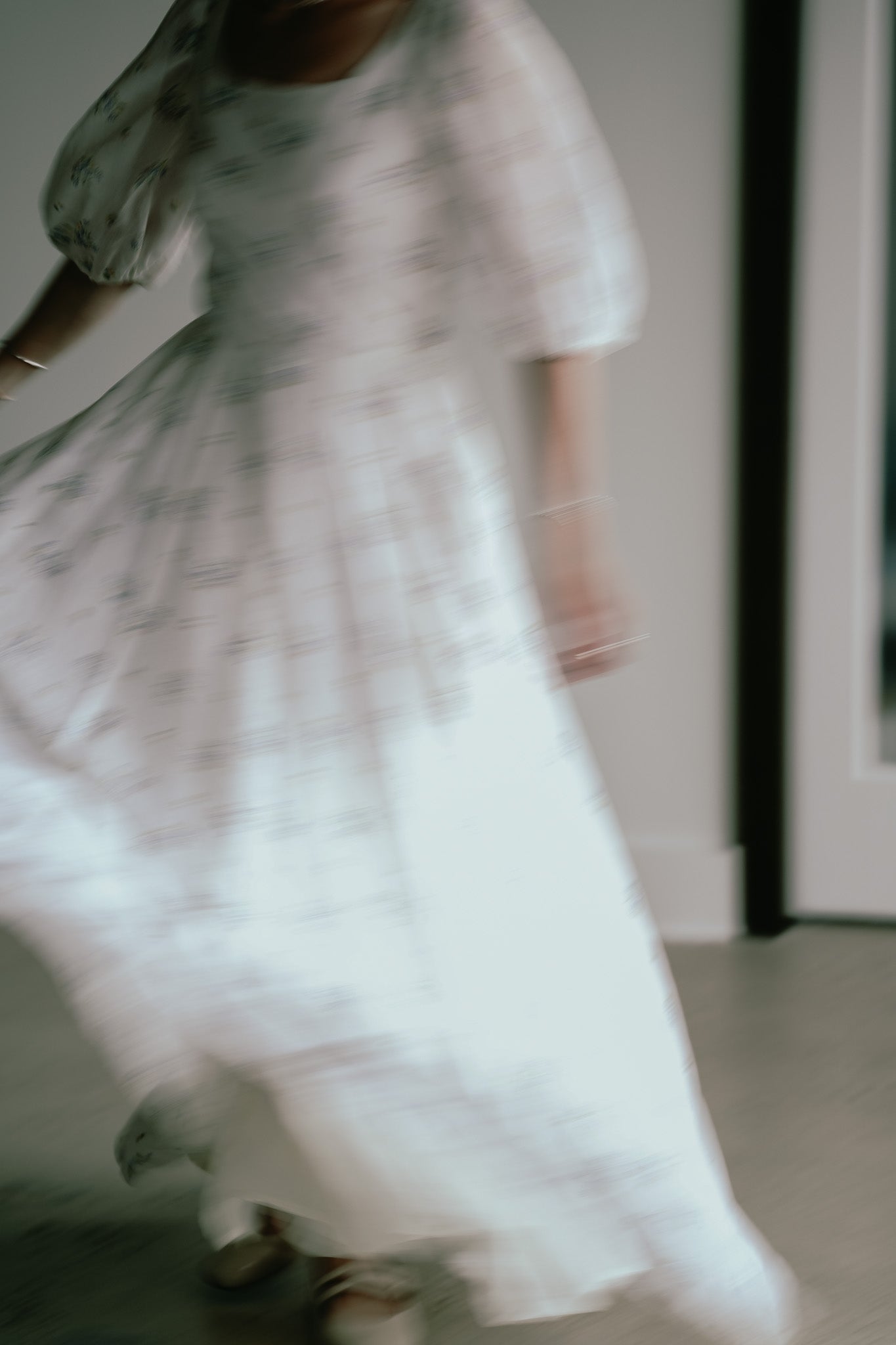 Vintage 70s Authentic Handmade Floral Prairie Cotton Gauze Dress