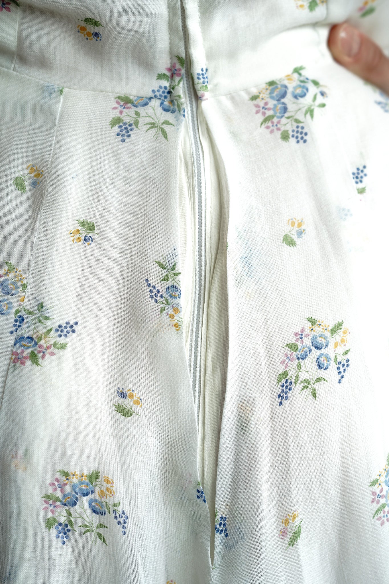 Vintage 70s Authentic Handmade Floral Prairie Cotton Gauze Dress