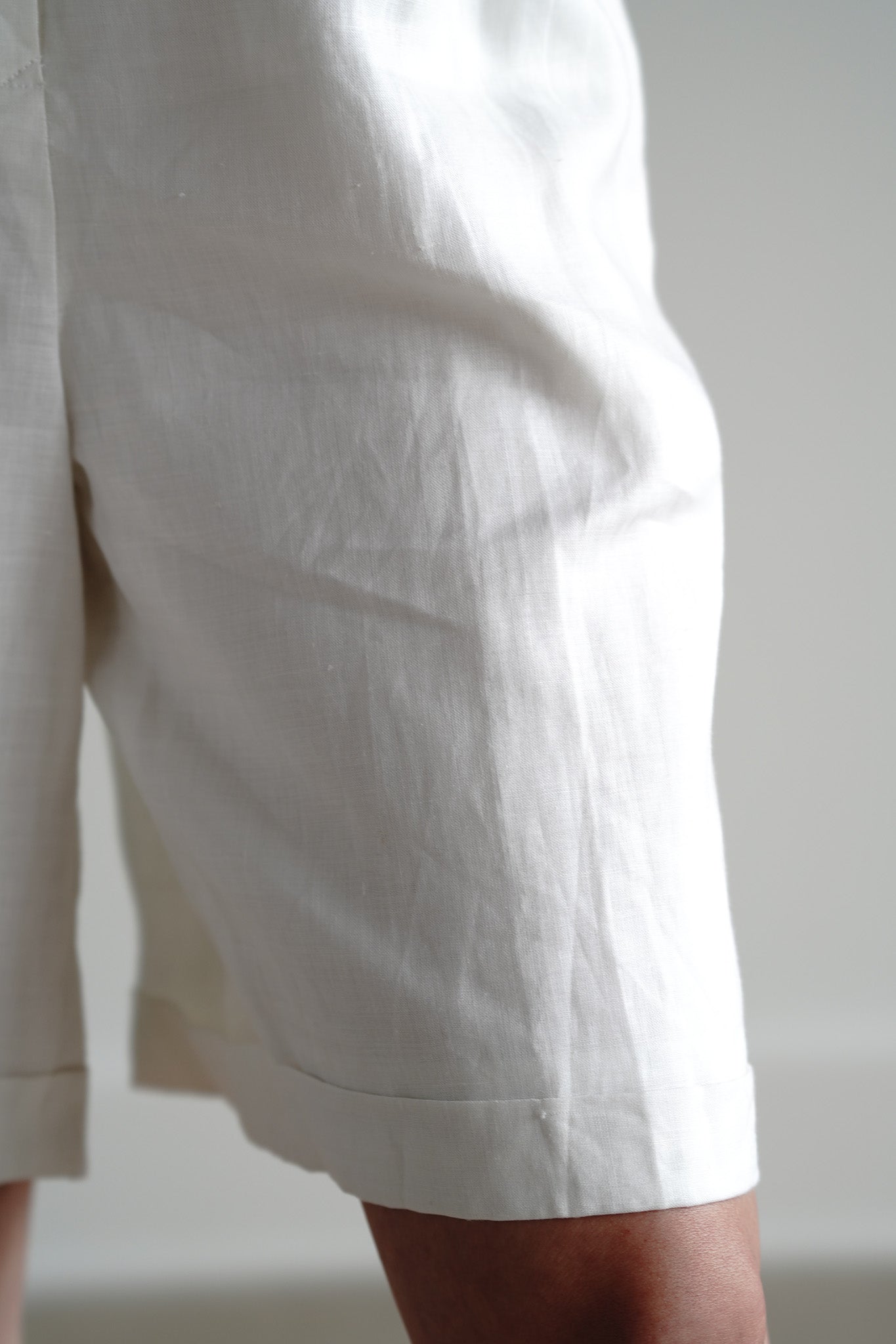 Vintage 90s Linen Trouser Shorts