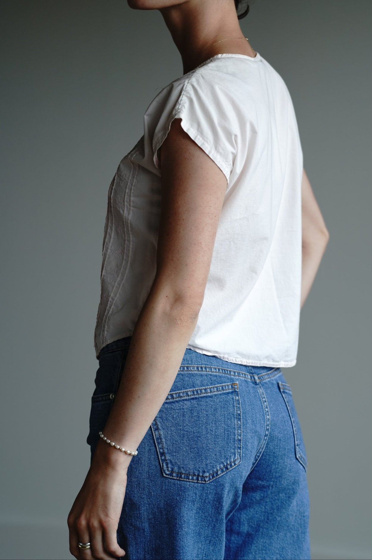 Vintage 90s Cotton Button Front Top