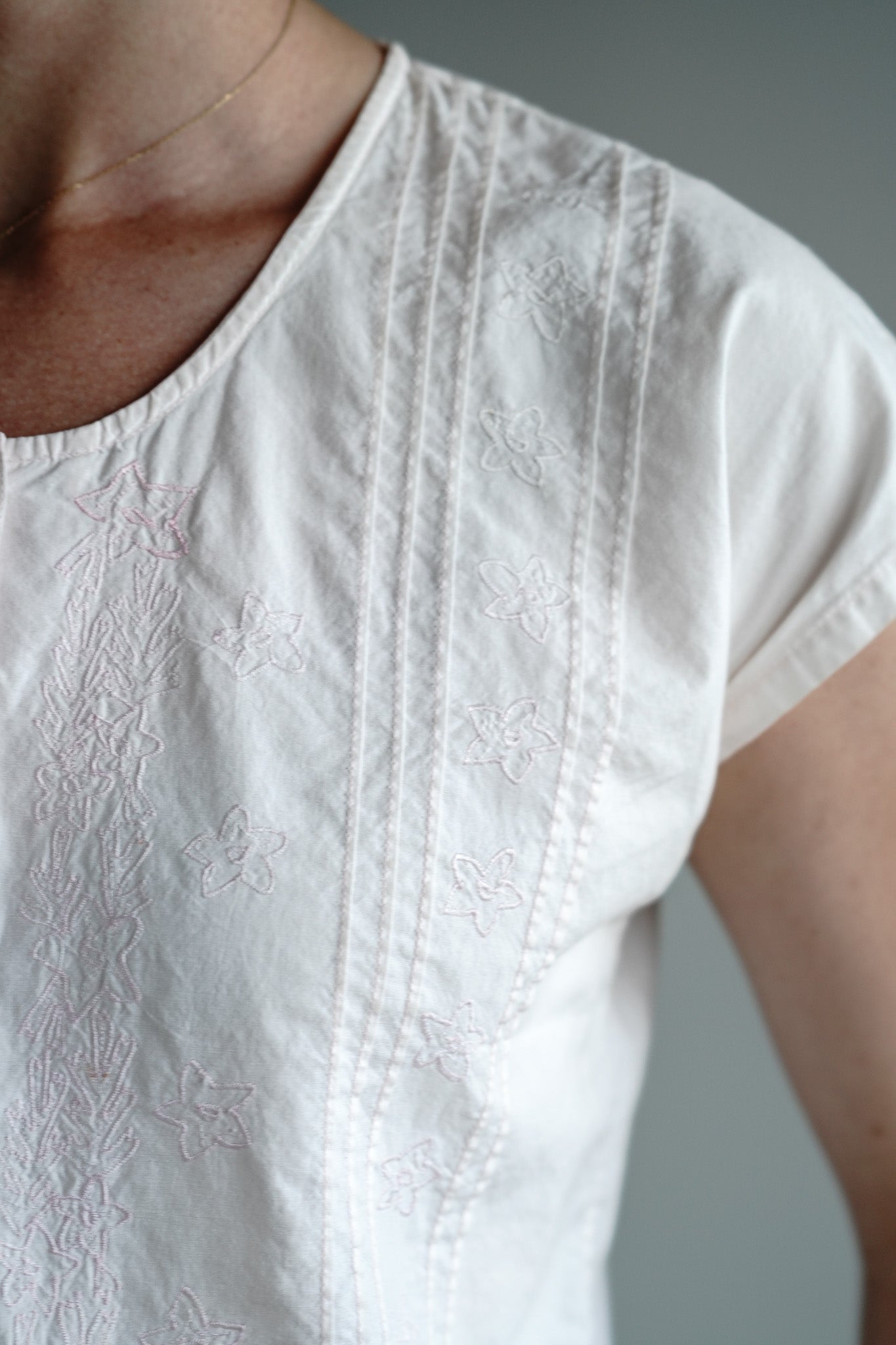 Vintage 90s Cotton Button Front Top