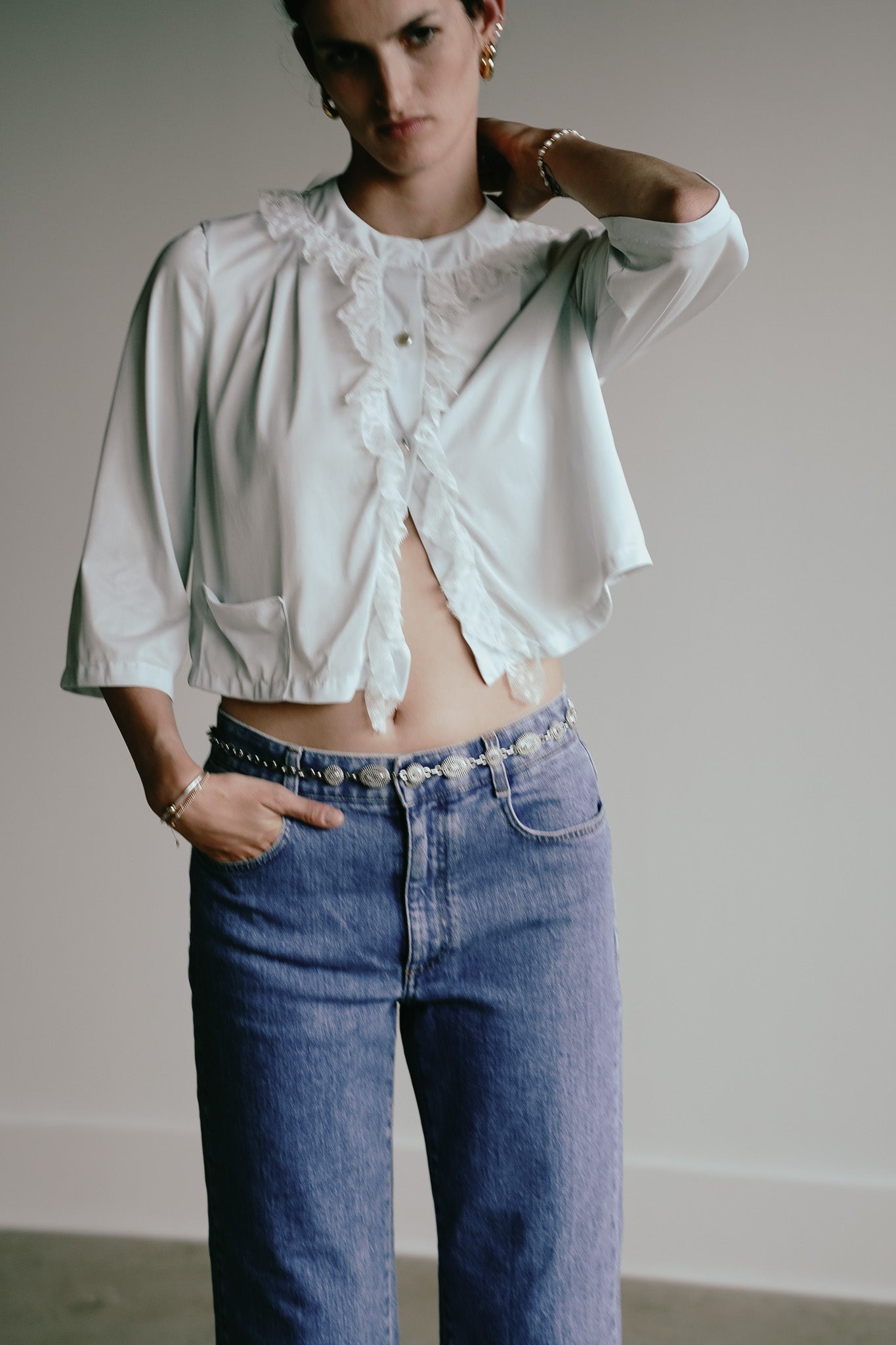 Vintage Chicos Silver Chain Belt