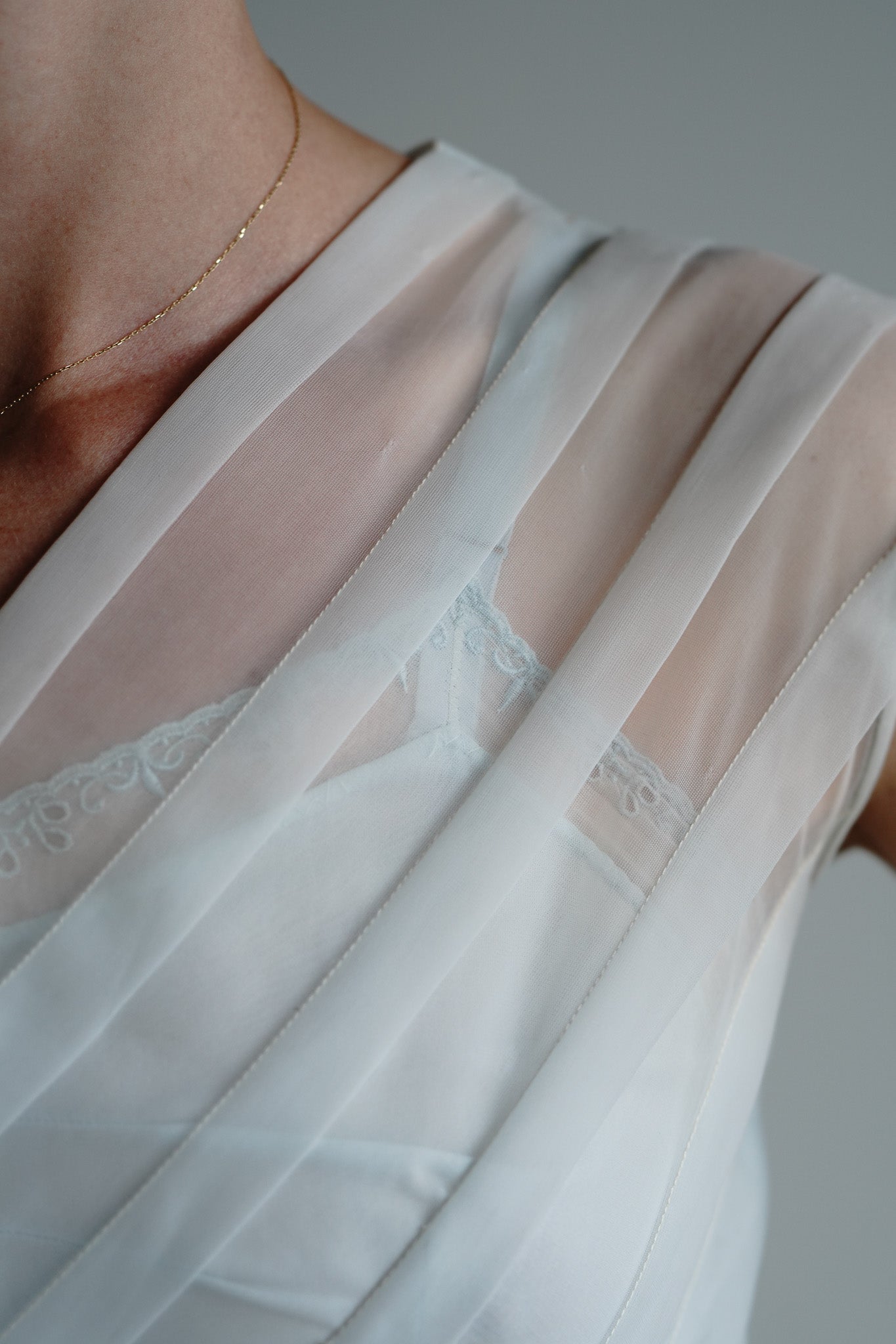 Vintage 50s Sheer Something Blue Dress