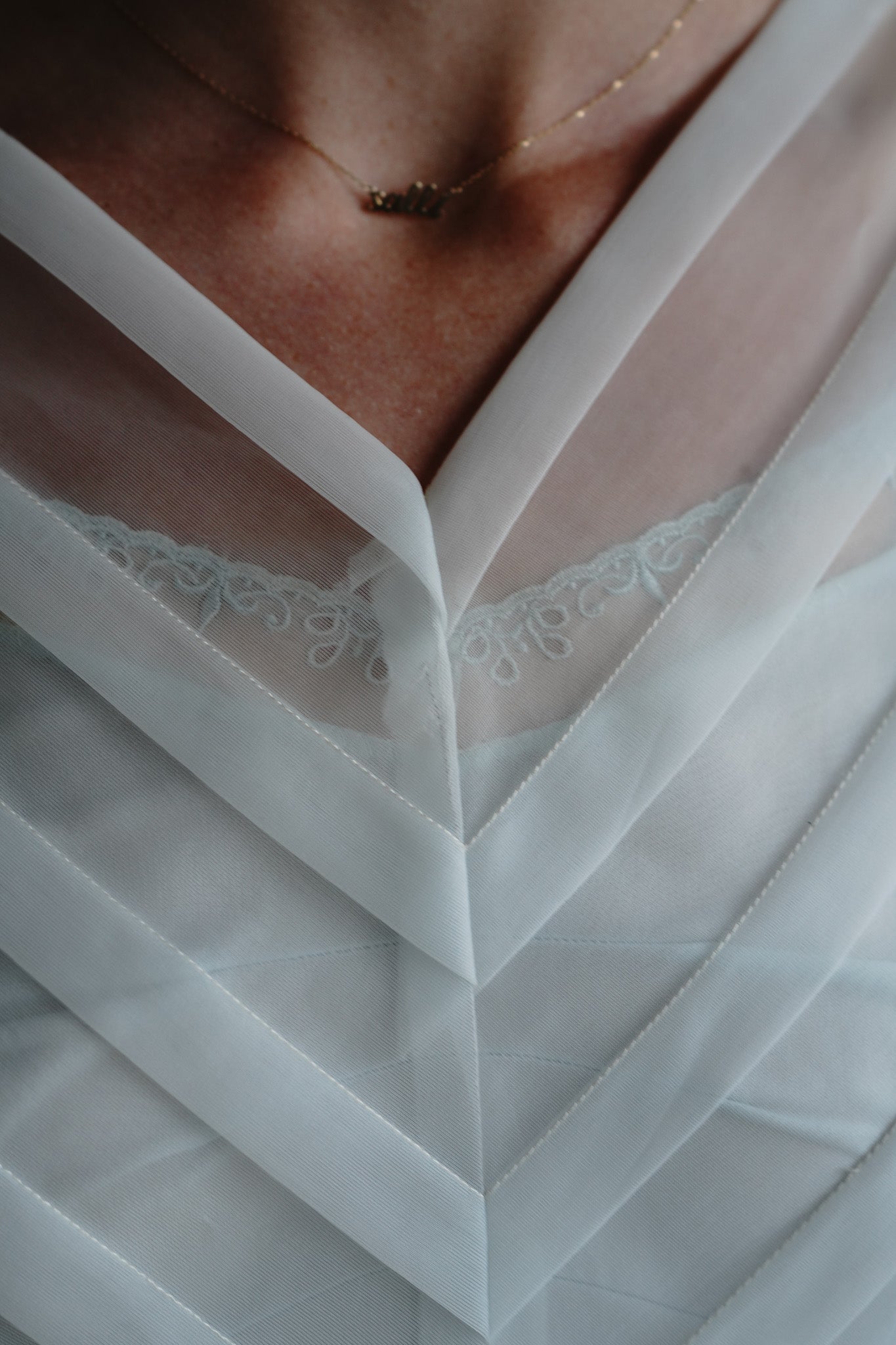 Vintage 50s Sheer Something Blue Dress