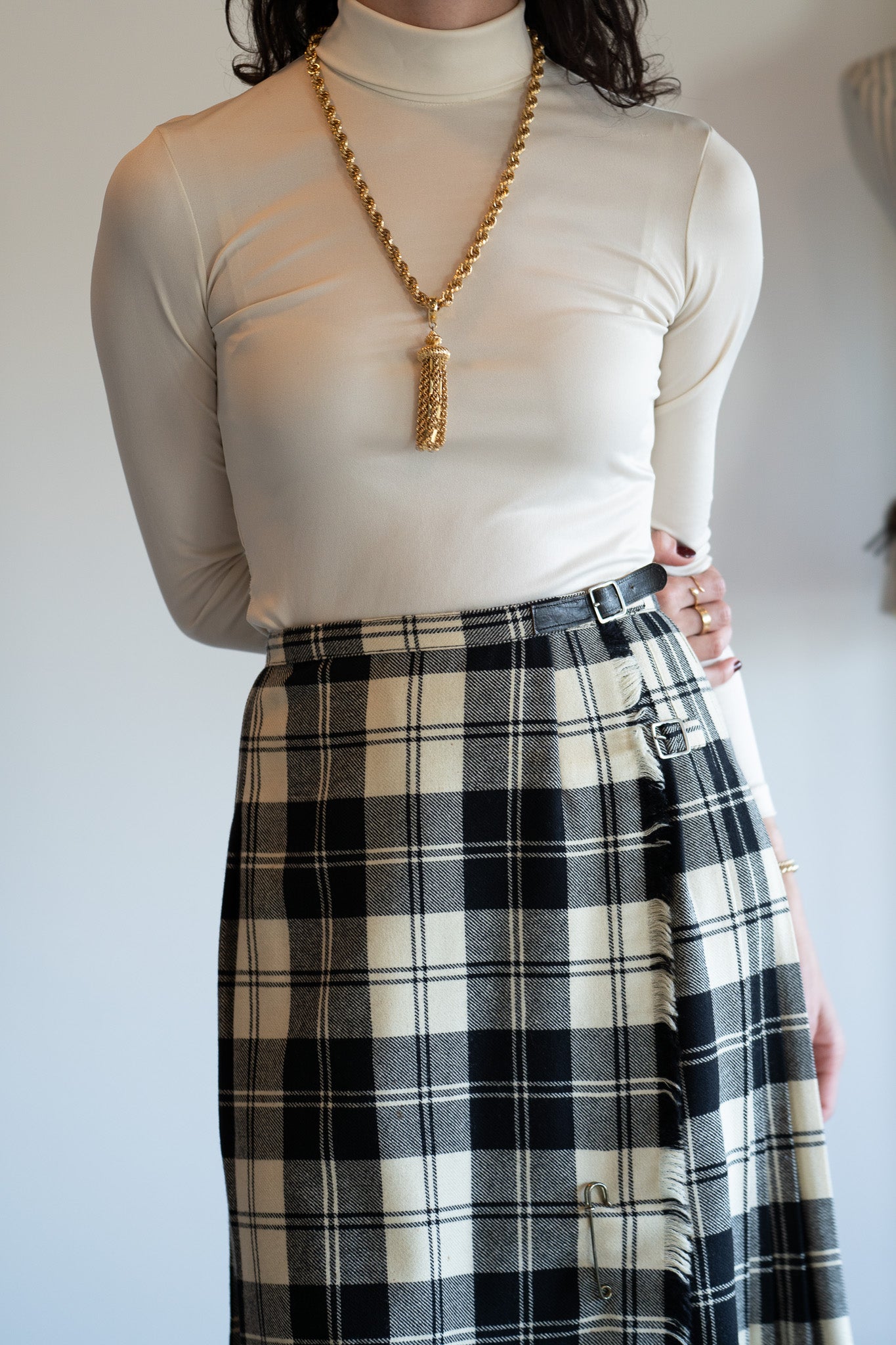 Vintage 60s W. Bill London Wool Kilt Skirt