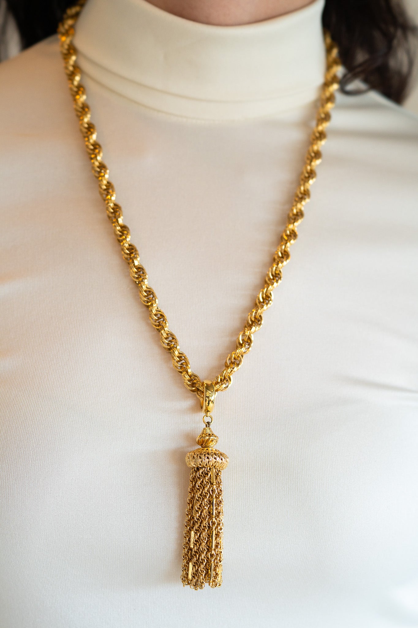 Vintage Monet Tassel Necklace