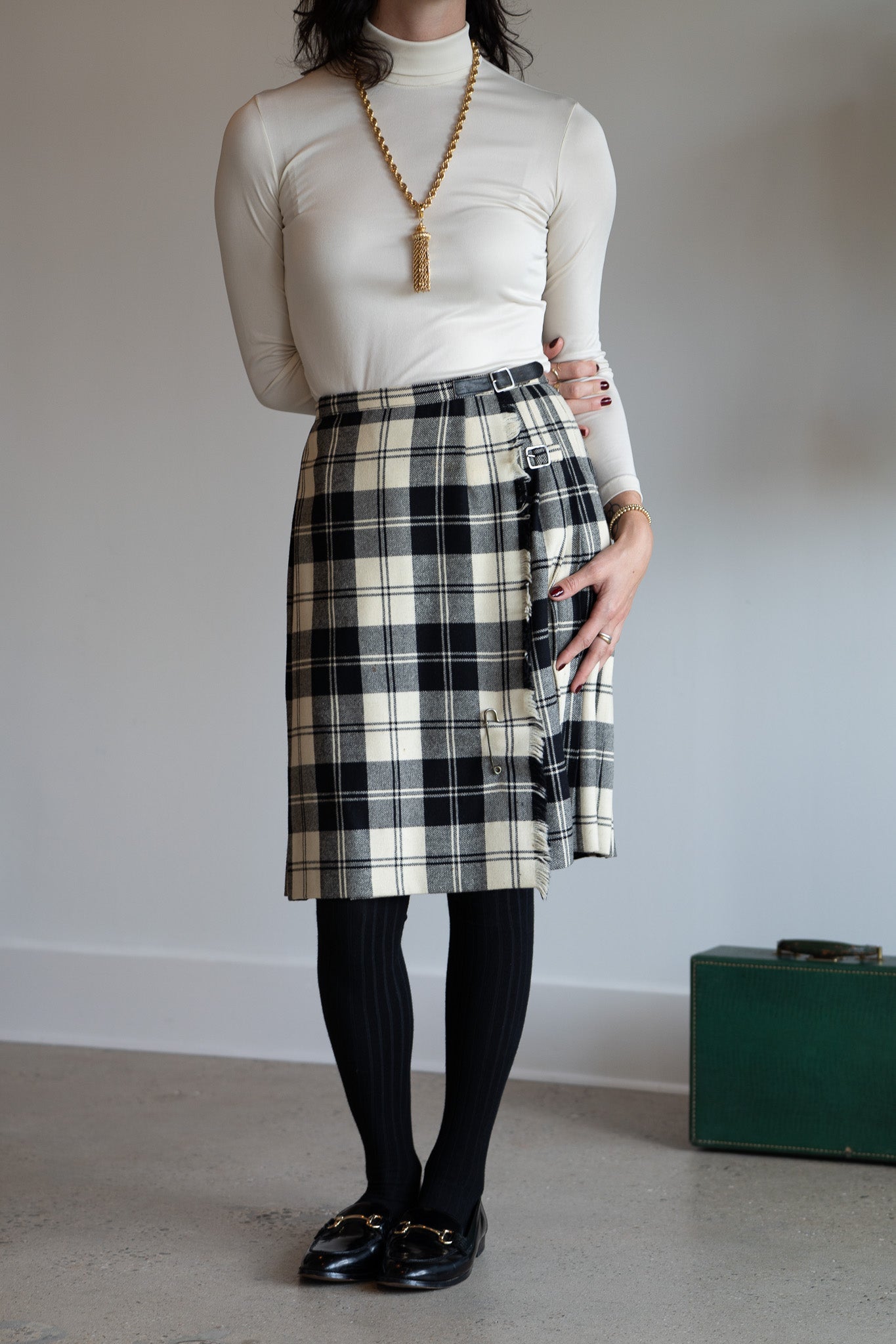 Vintage 60s W. Bill London Wool Kilt Skirt