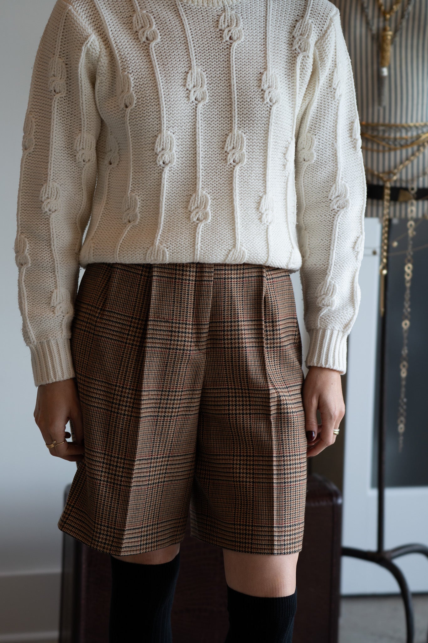 Vintage 80s Tailored Wool Shorts