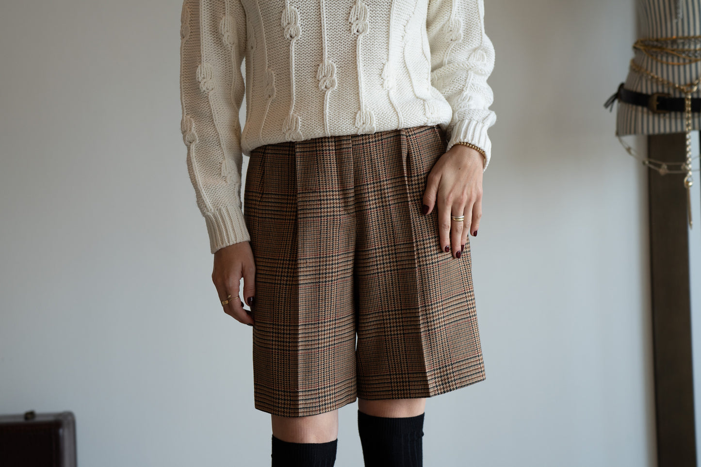 Vintage 80s Tailored Wool Shorts