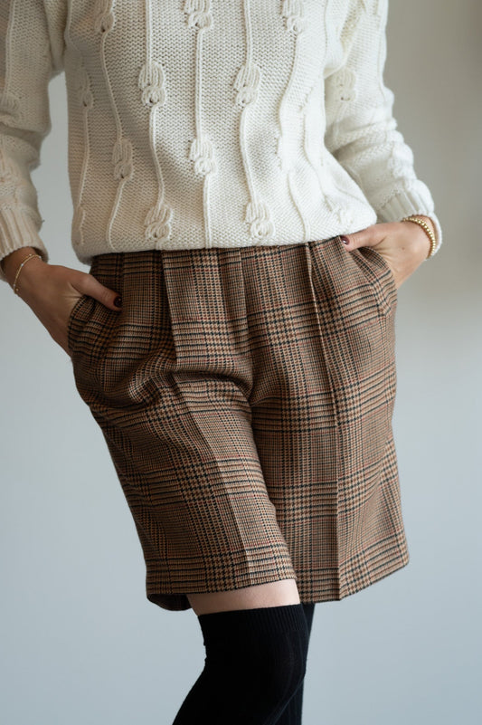 Vintage 80s Tailored Wool Shorts