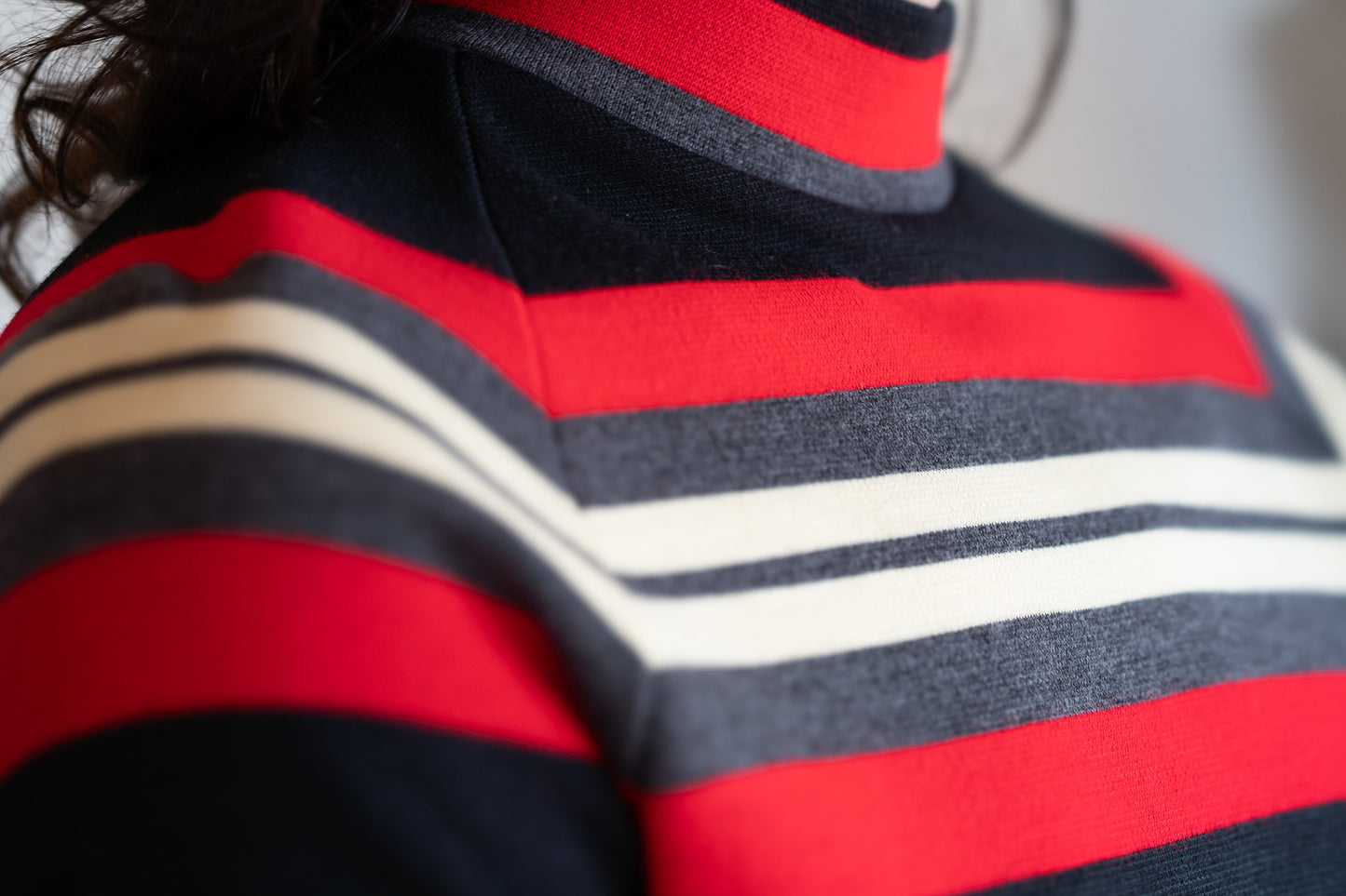 Vintage 60s Mod Smart Stripe Knit Dress