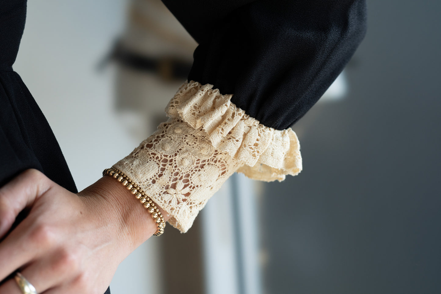 Vintage 60s Handmade Victorian Revival Gothic Mini Dress