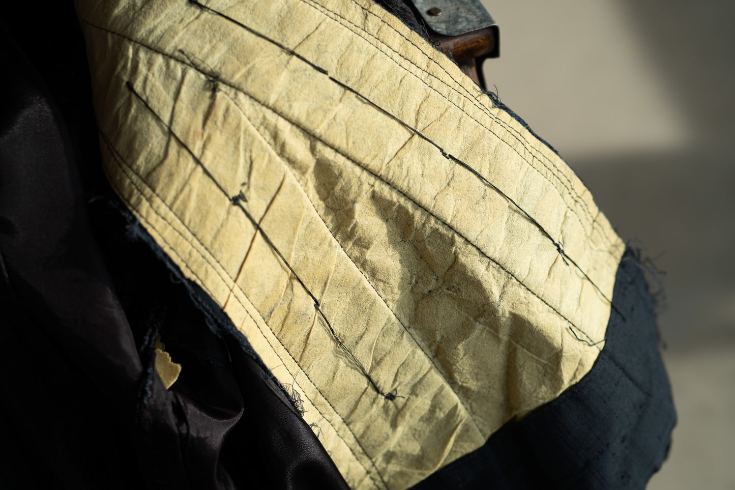 Vintage 50s Silk Shantung Fitted Black Wiggle Dress