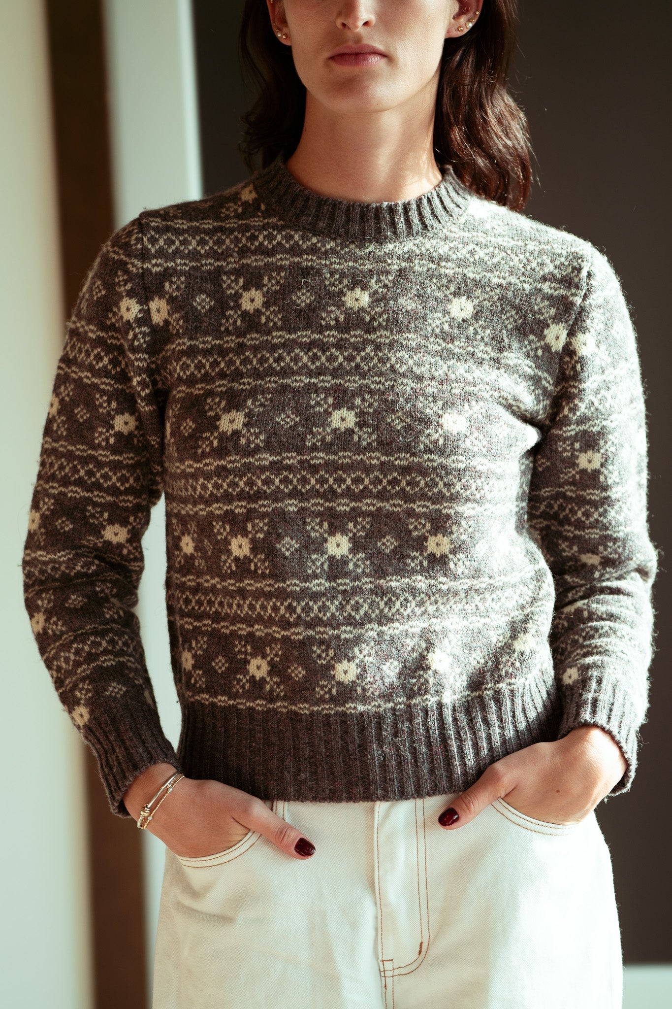 Vintage 70s Wool Fair Isle Sweater