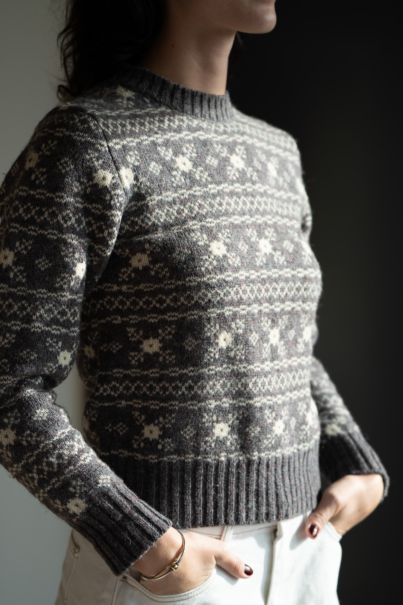 Vintage 70s Wool Fair Isle Sweater