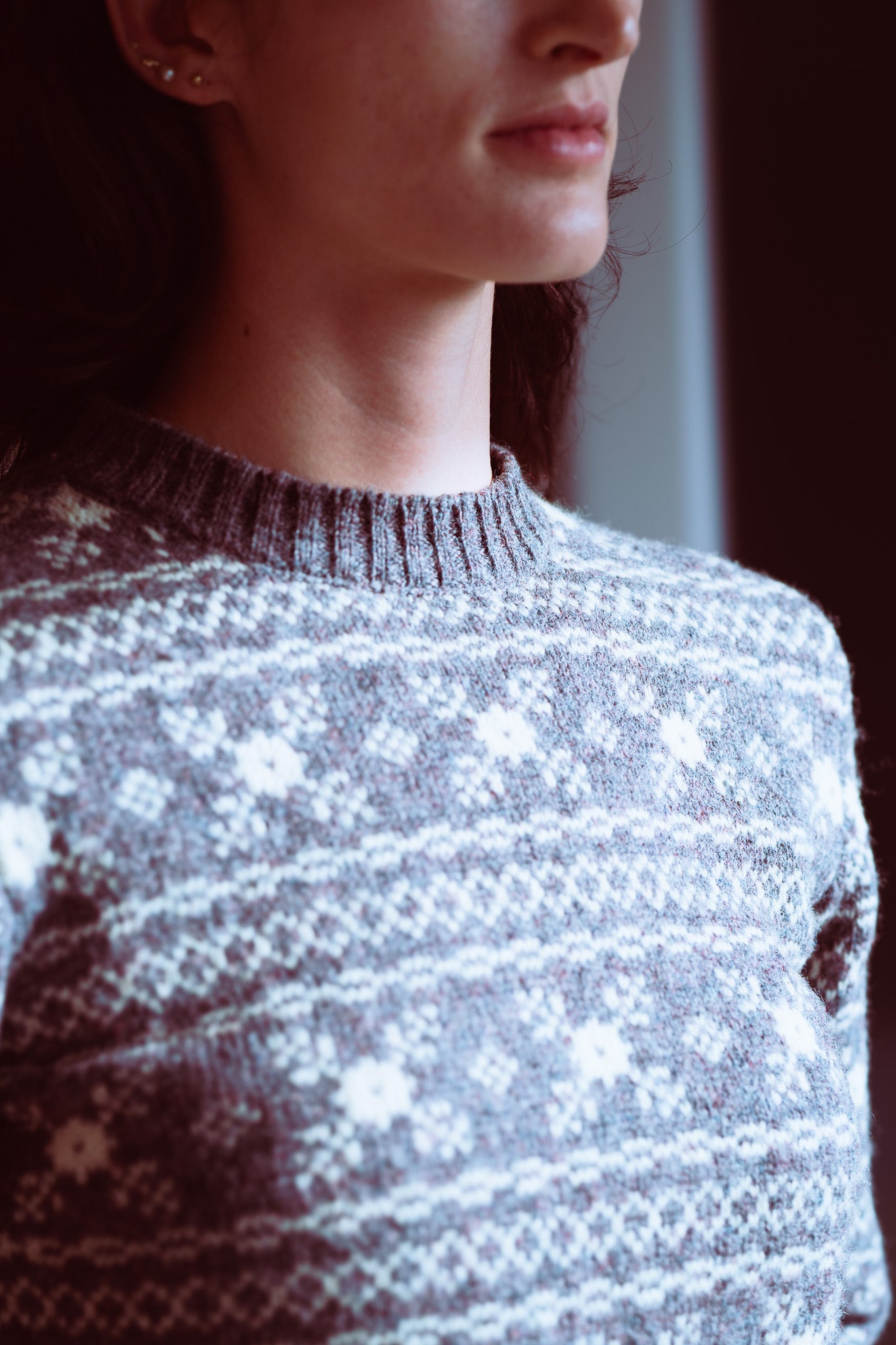 Vintage 70s Wool Fair Isle Sweater