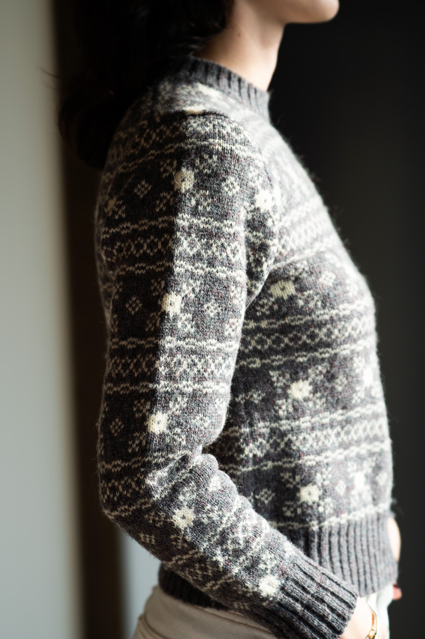 Vintage 70s Wool Fair Isle Sweater