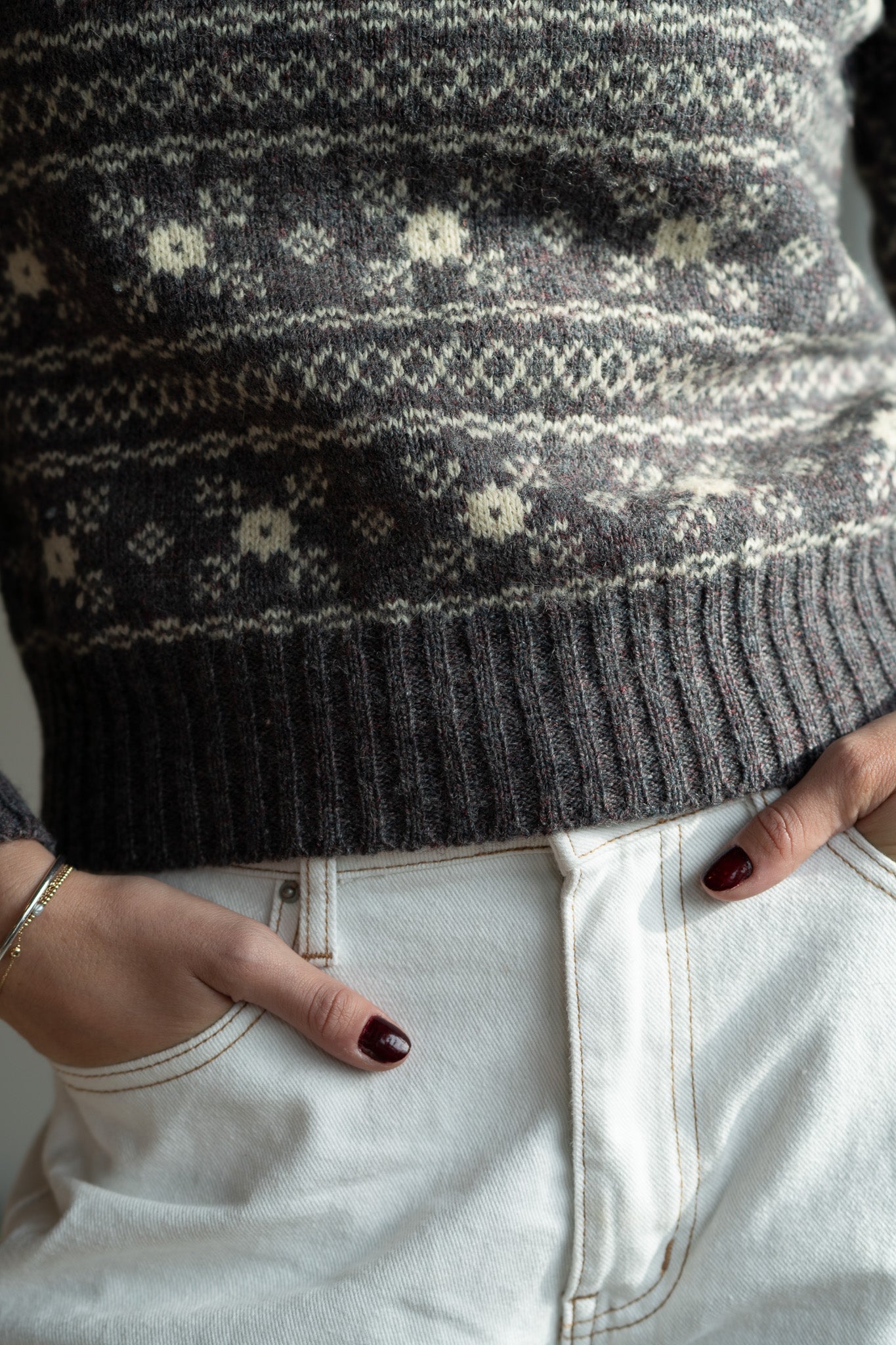 Vintage 70s Wool Fair Isle Sweater