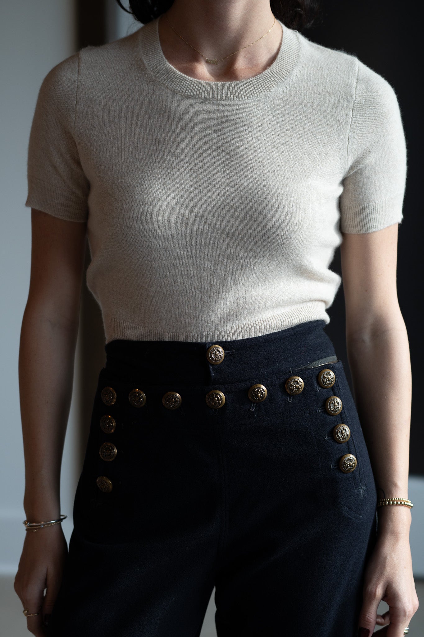 WWII U.S. Navy Wool Sailor Pants Brass Buttons