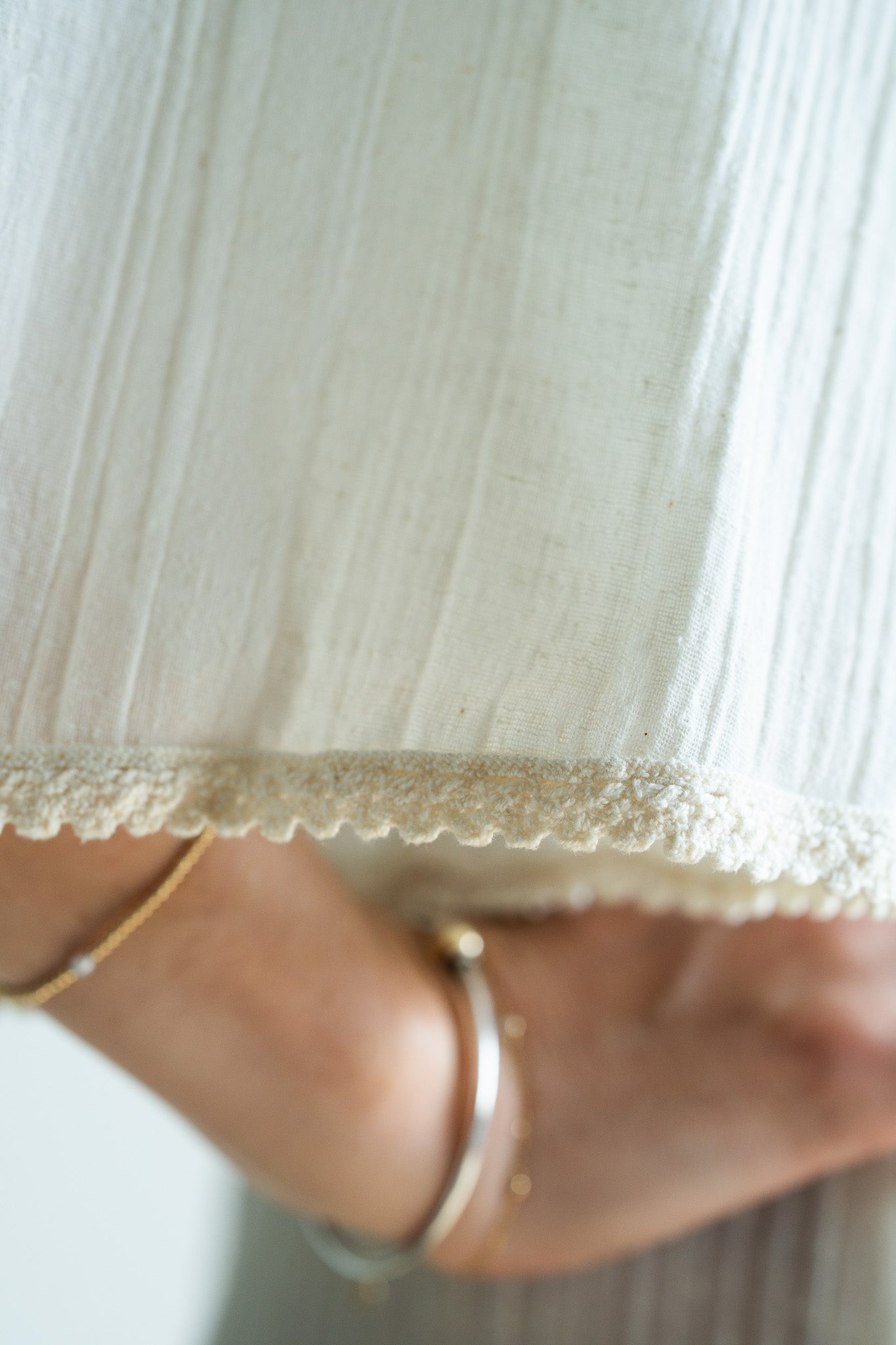 Vintage 70s Bohemian Cotton Gauze Dress