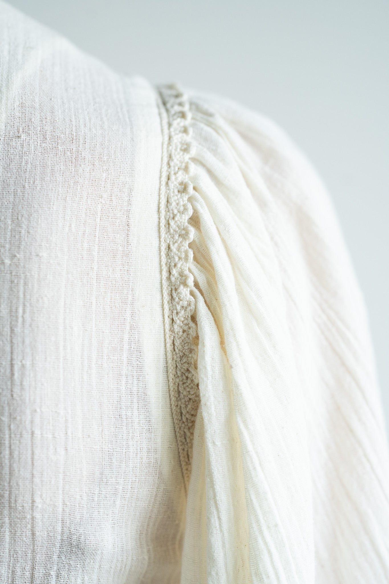 Vintage 70s Bohemian Cotton Gauze Dress