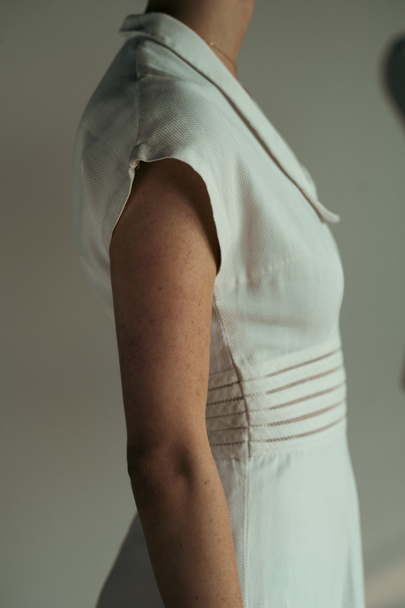 Vintage Cotton Pique Bridal Dress