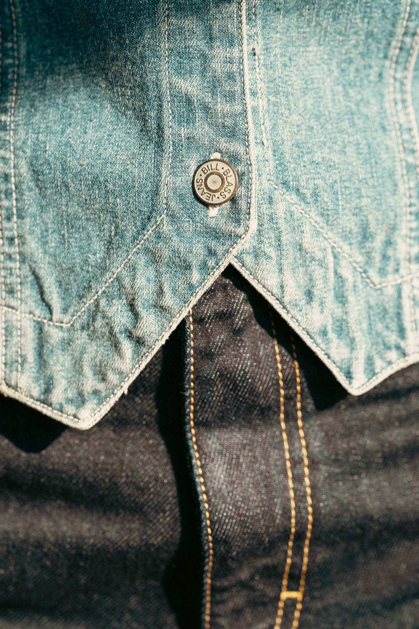 Vintage Bill Blass Denim Vest Dark Wash