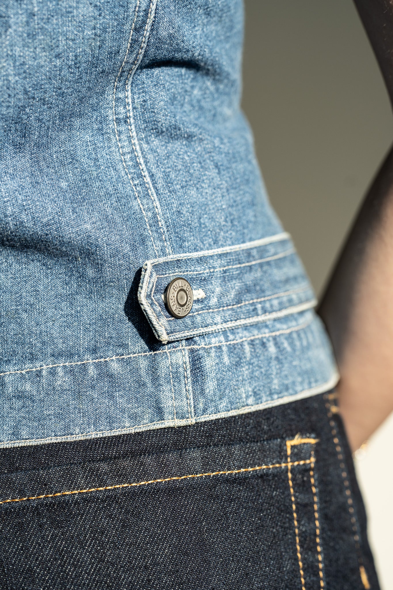 Vintage Bill Blass Denim Vest Dark Wash