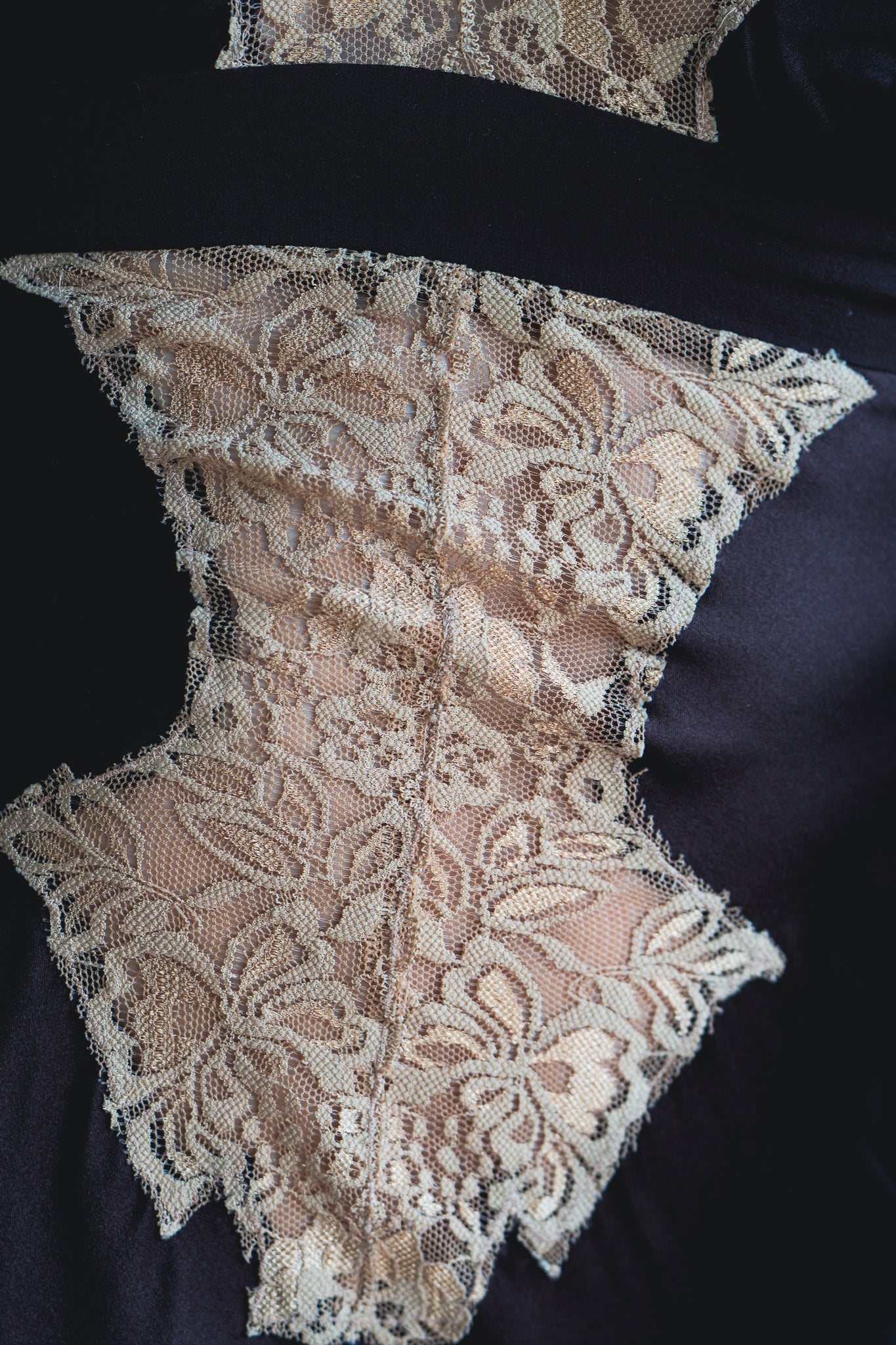 Y2K Silk & Lace Angel Wing Slip Dress