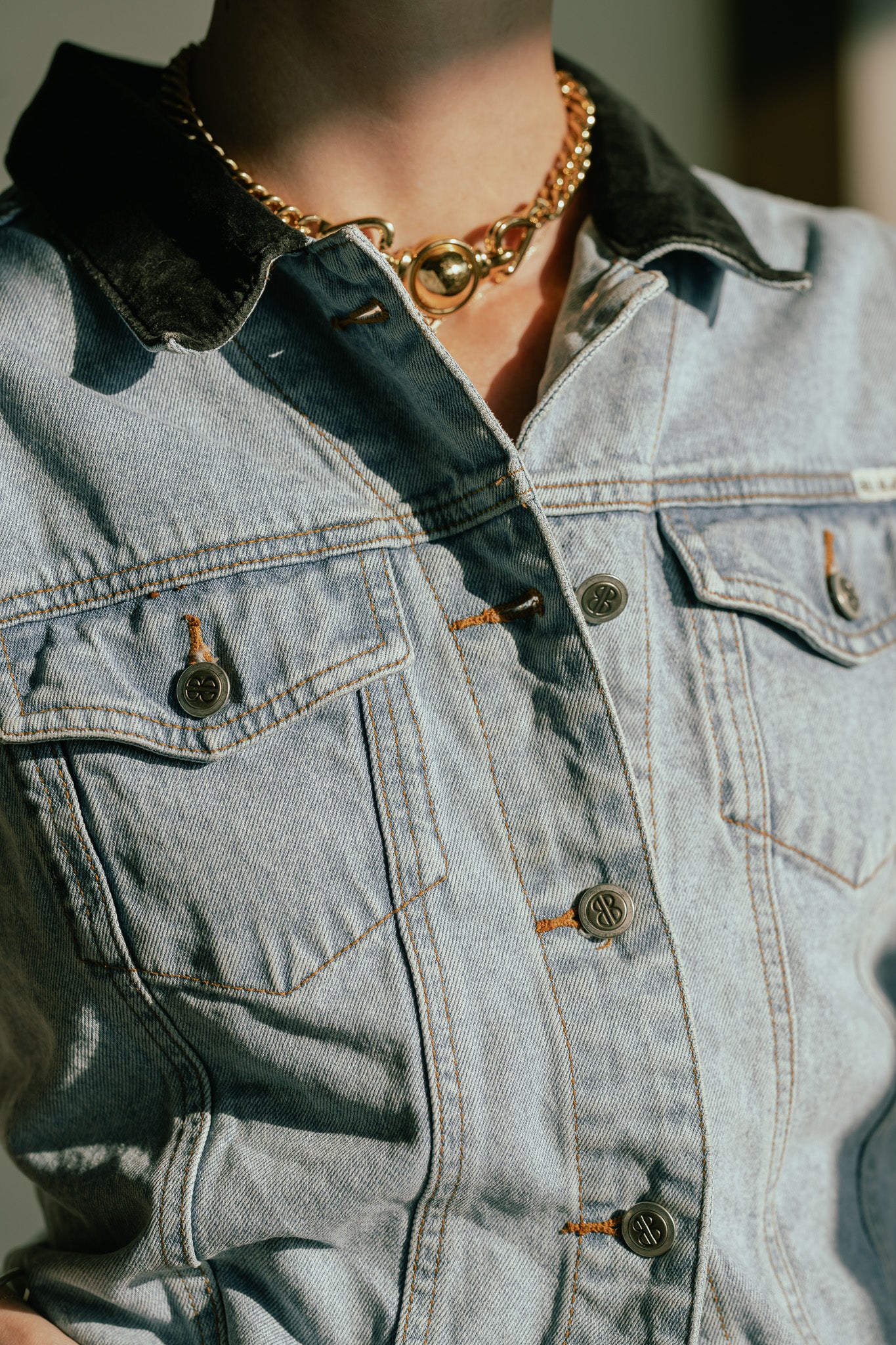 Vintage Bill Blass Stonewash Denim Vest