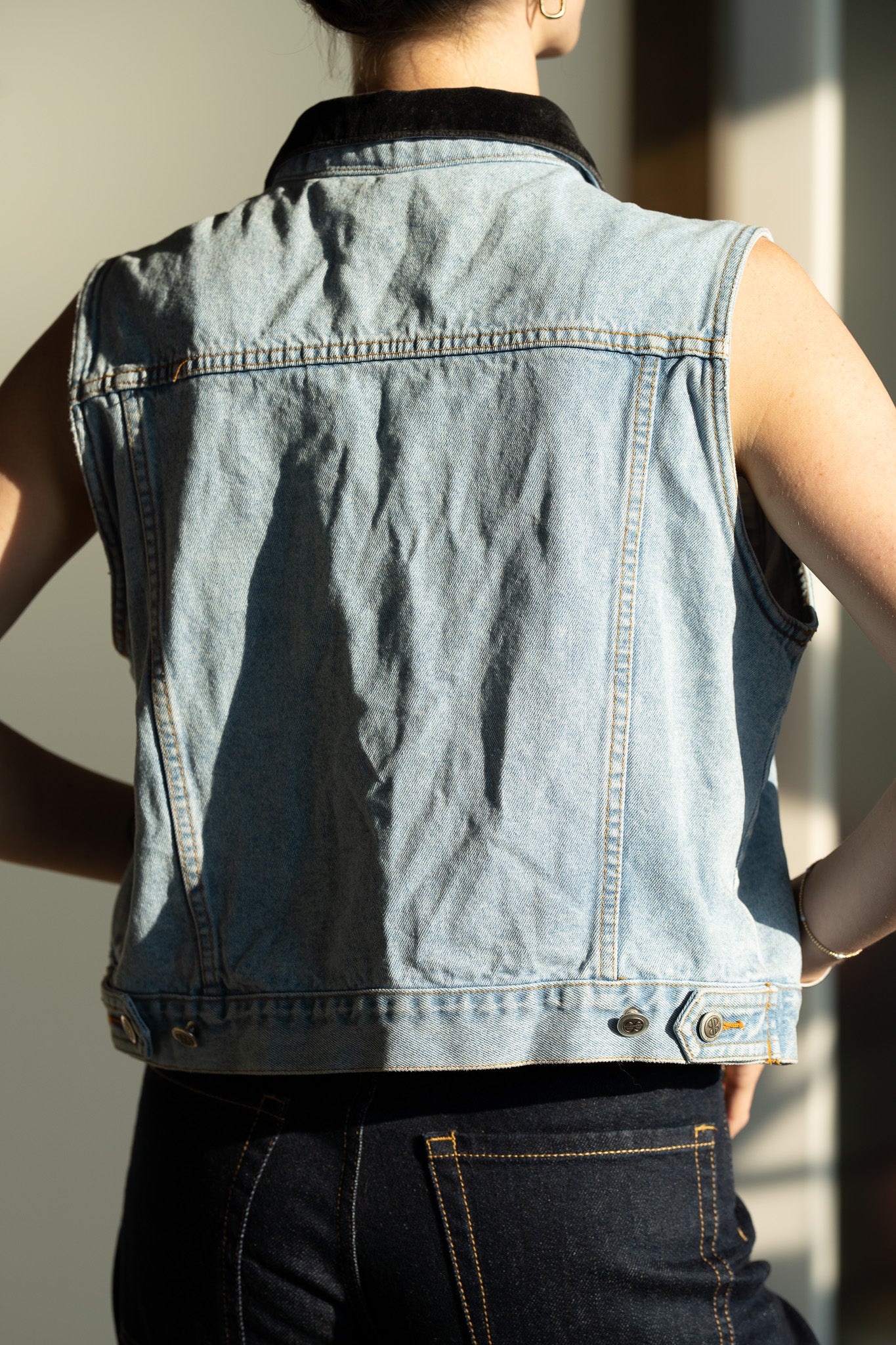 Vintage Bill Blass Stonewash Denim Vest
