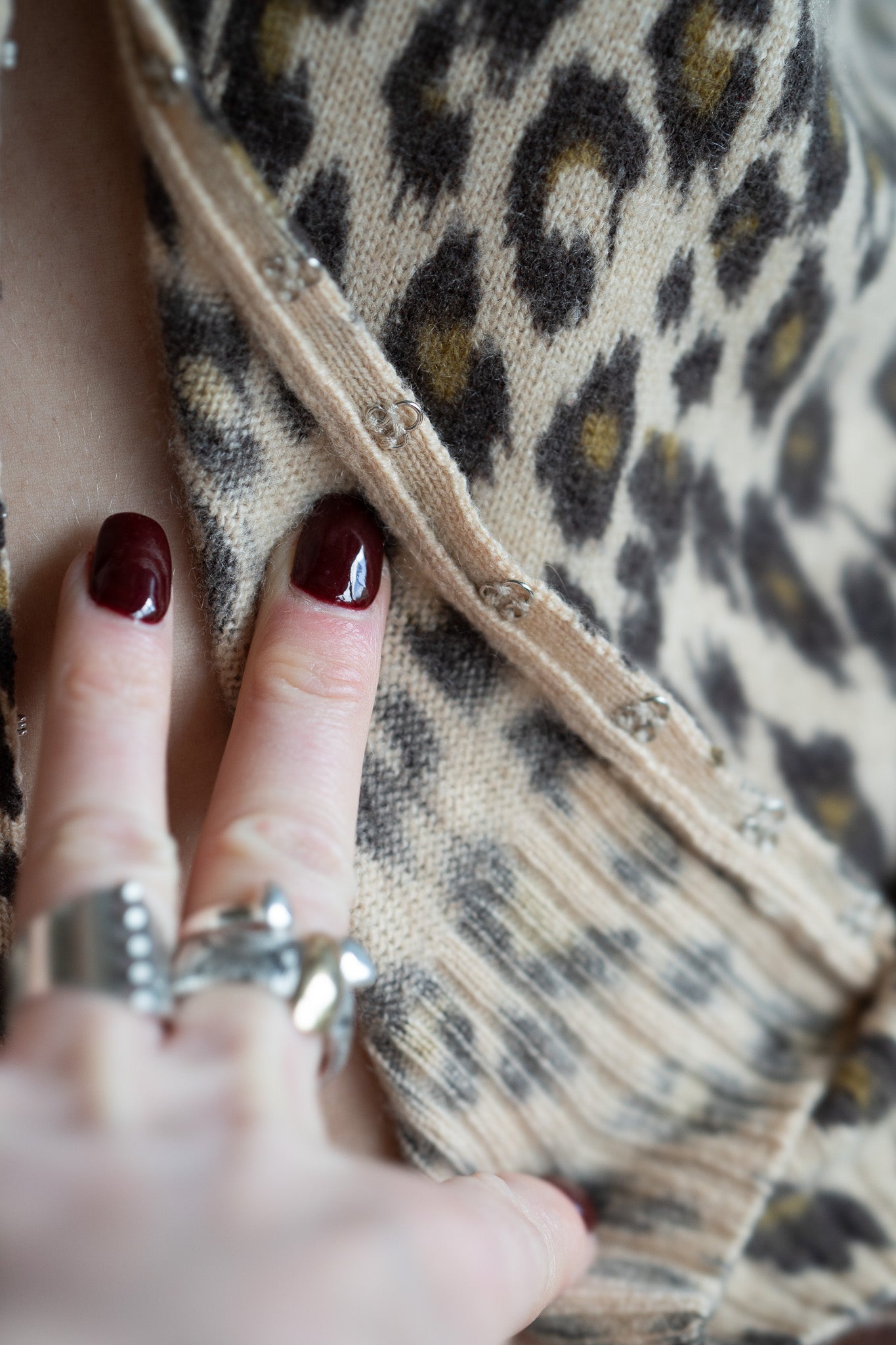 Vintage Y2K Cashmere Leopard Cardigan