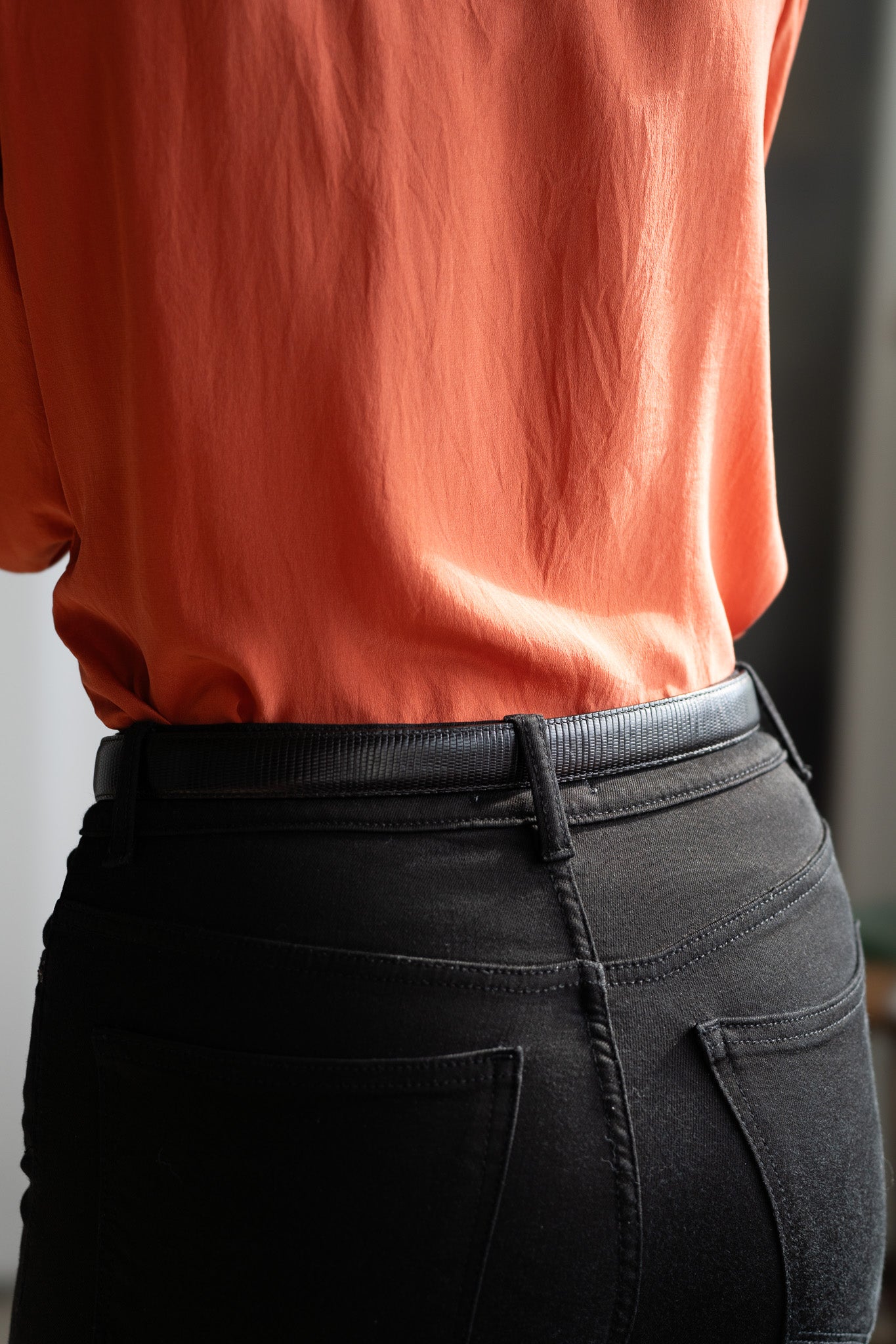 Vintage Brighton Black Snake Leather Belt