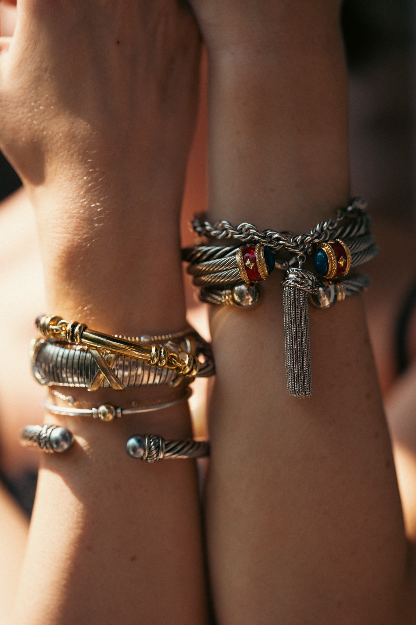 Vintage Etruscan Twisted Cable Cuff