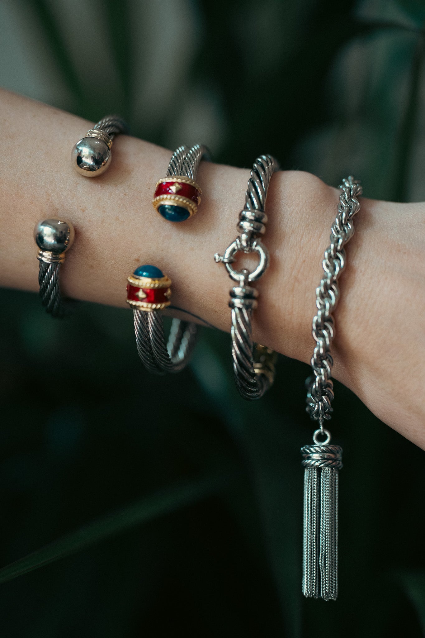 Vintage Etruscan Twisted Cable Cuff