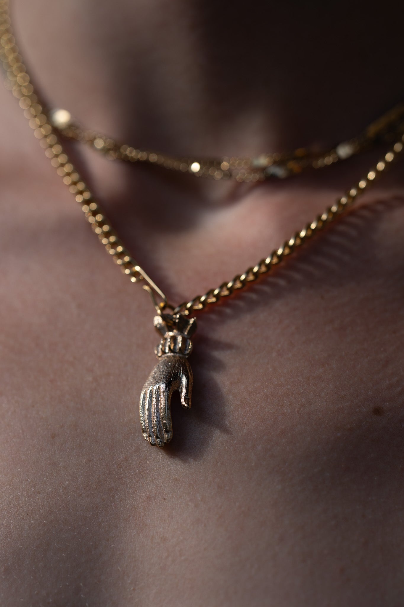 Vintage Hand Necklace