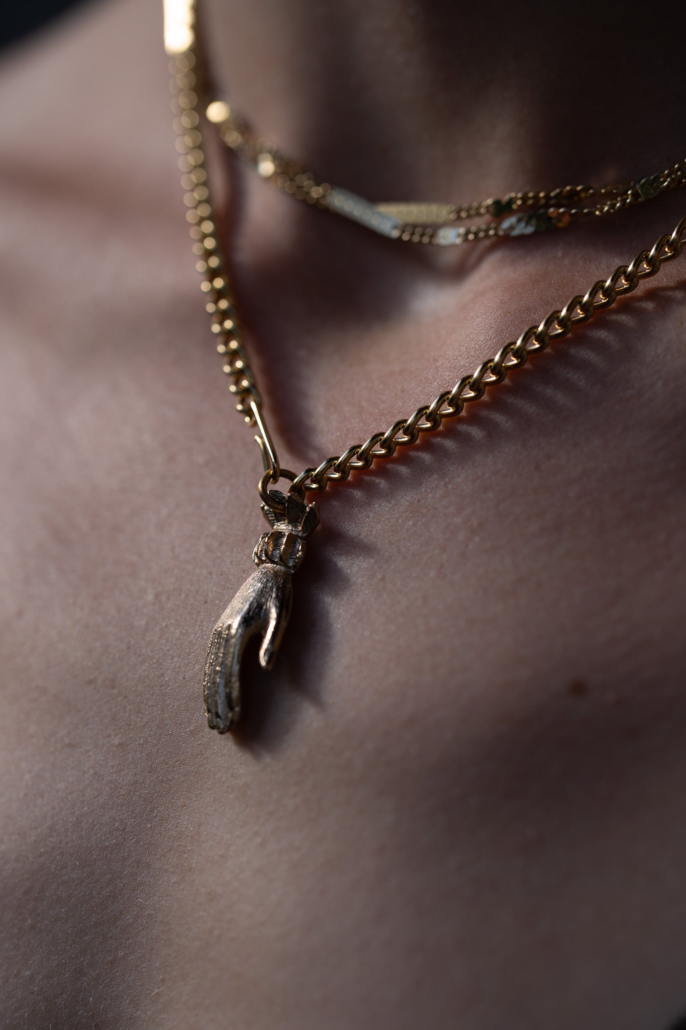 Vintage Hand Necklace