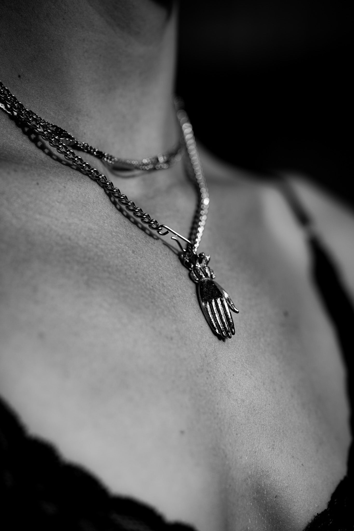 Vintage Hand Necklace