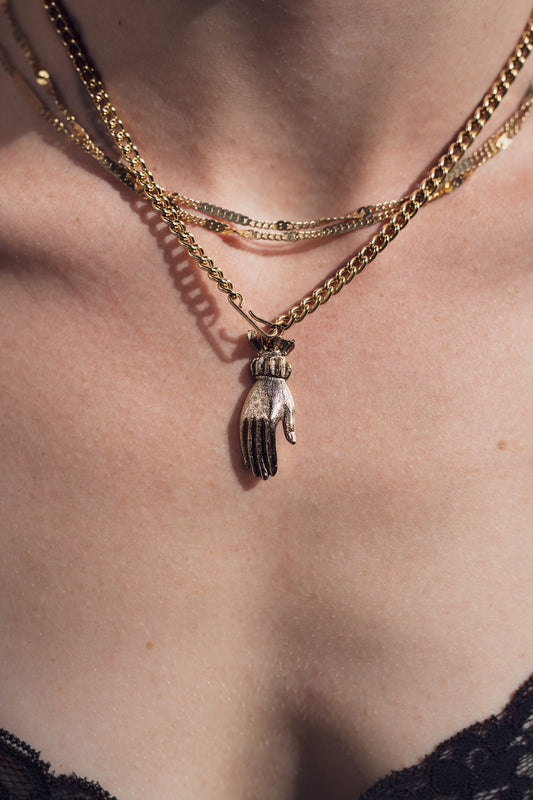 Vintage Hand Necklace
